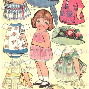 Dolly Dingles LITTLE PLAYMATE MARIETTA Vintage Papier Puppe Digital Download 2 jpg 300 & 600 dpi by Grace G. Drayton, Oktober 1920