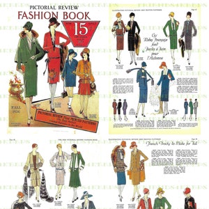 TÉLÉCHARGEMENT IMMÉDIAT 14 pages, livre de mode Art déco vintage imprimable de 1926, revue de mode illustrée - 2 fichiers PDF, 7 pages chacune, 300 dpi