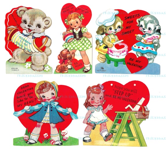 Oldfashioned valentine cards (25474) Free EPS Download / 4 Vector