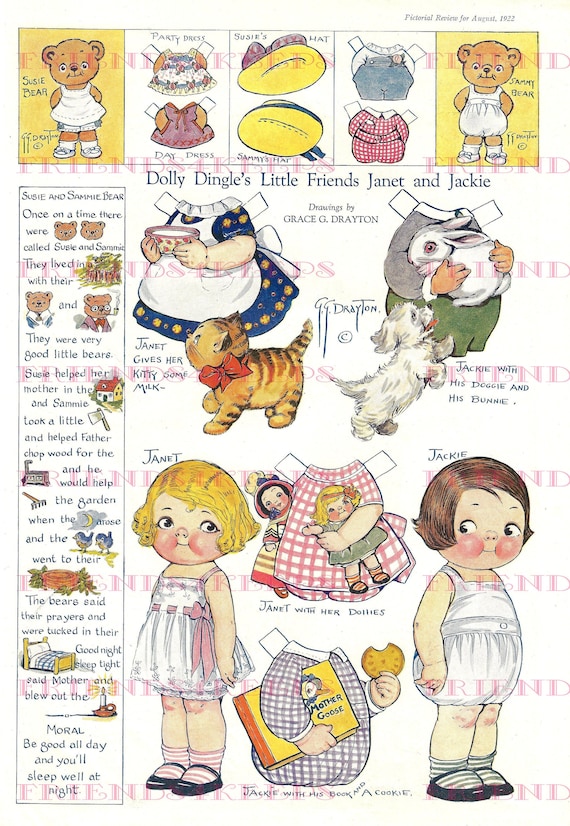 Dolly Dingle's FRIENDS W/ Pets and Bear Story Vintage - Etsy Dolly Dingle's FRIENDS W/ Pets and Bear Story Vintage - Etsy