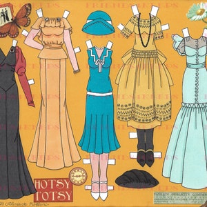 Printable DECO DOLLIES WINNIE 1920s-30s Paper Doll by Artist Alina ...