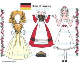 Paper Doll _ Vintage Children of America Paper Dolls Coloring - Etsy