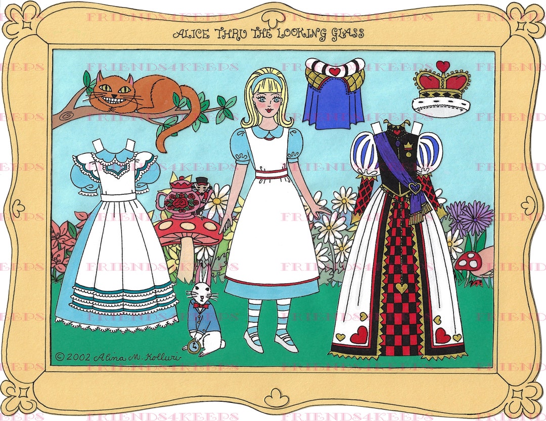 Printable ALICE in WONDERLAND Paper Doll Clip Art by Artist - Etsy