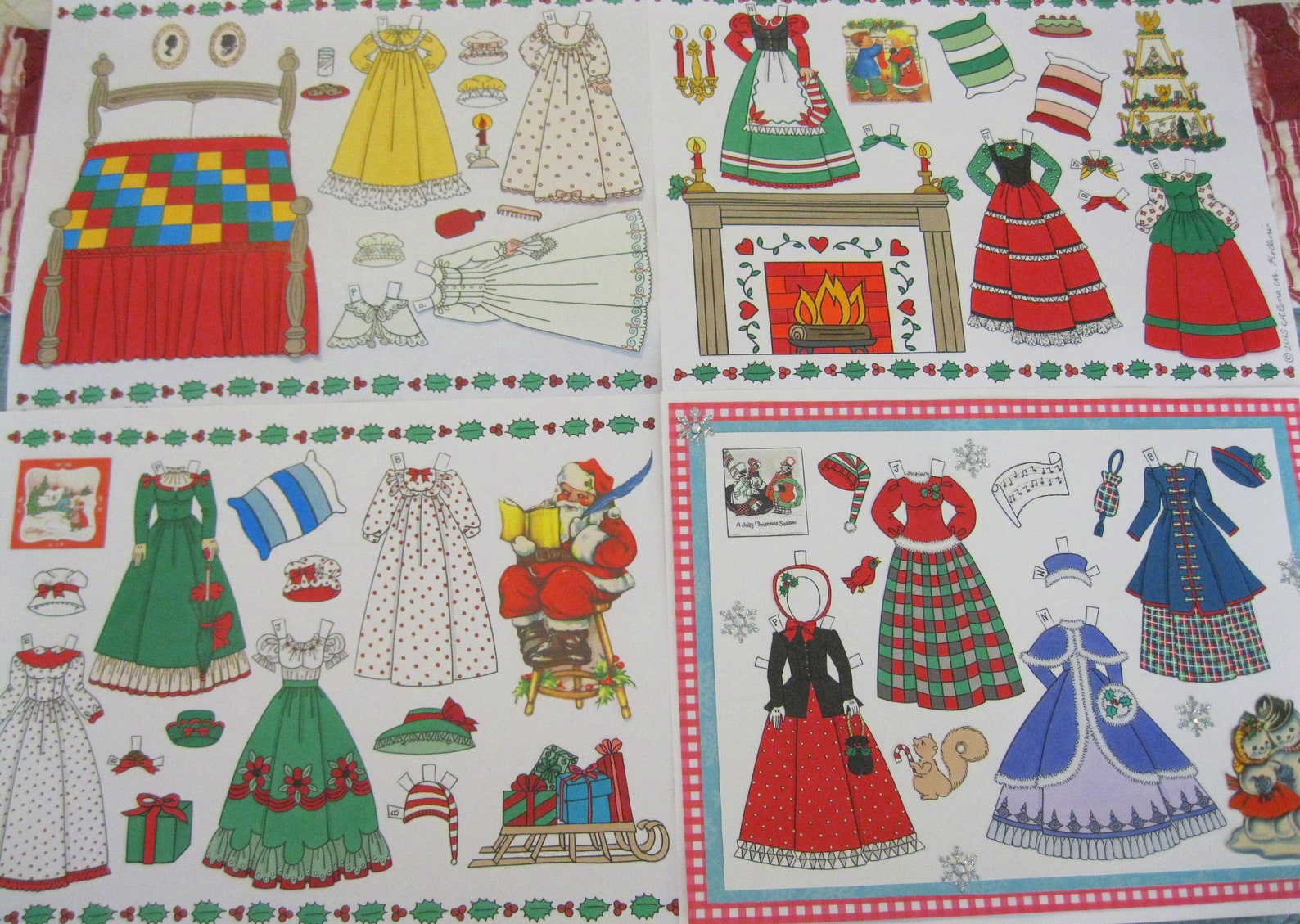 Printable CHRISTMAS Paper Dollsdigital Version of Etsy
