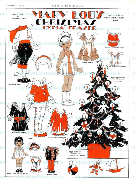 Christmas Paper Doll Book