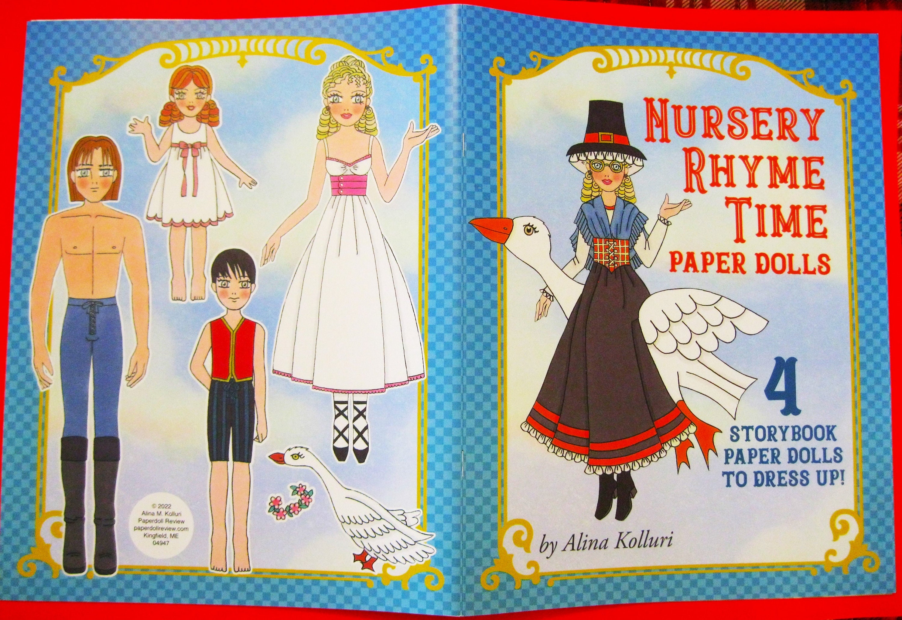 New Ready to Ship NURSERY RHYME TIME Mother Goose Paper Doll Book