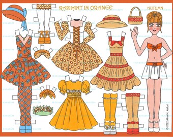 Paper dolls orange dress sales