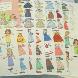 Bambole di carta stampabili CALICO GIRLS da 16 pagine di Alina Kolluri--Download istantaneo PDF 300 dpi--con anche pagine da colorare!--Stampa su carta da 8,5" x 11"