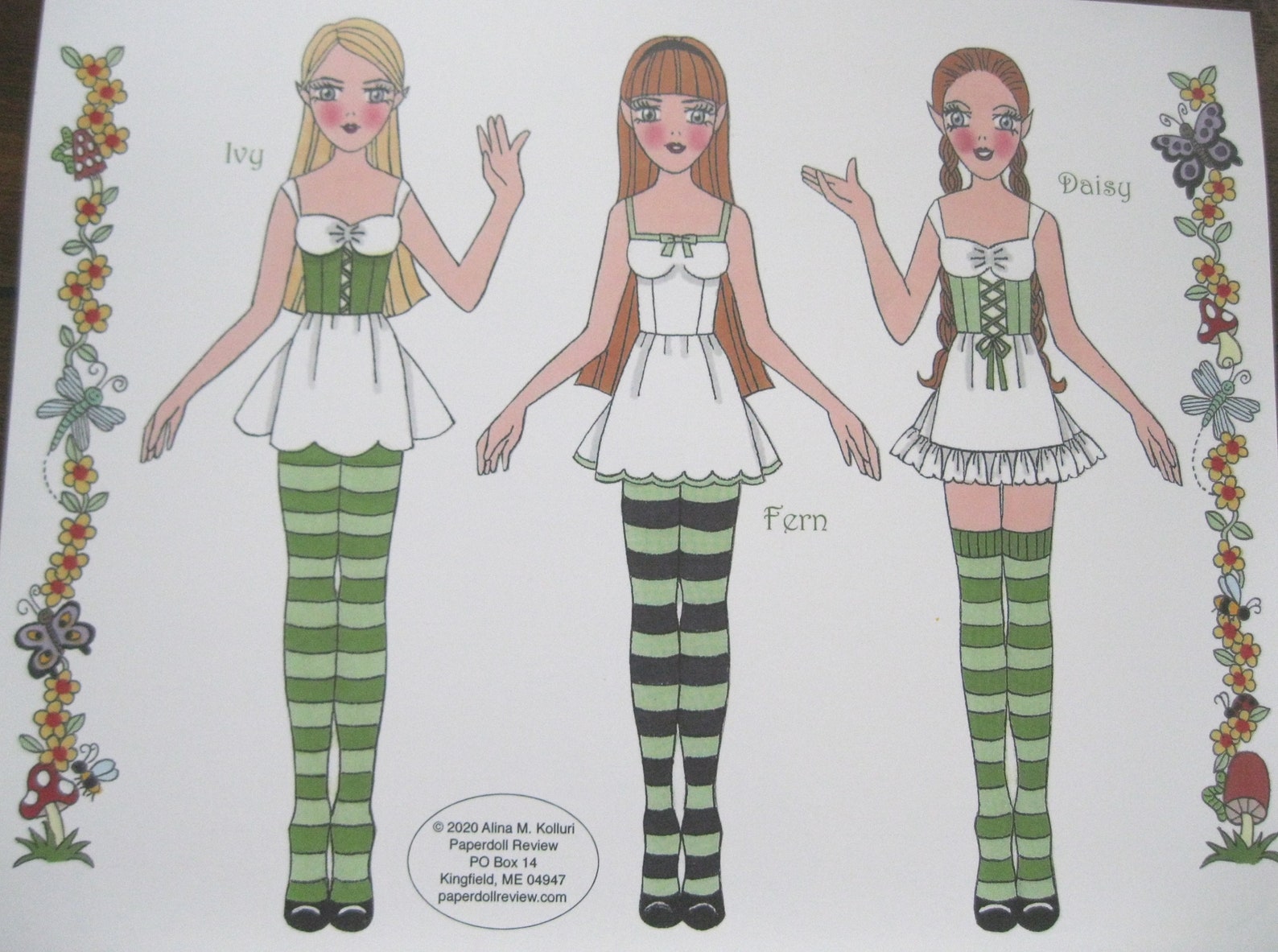 READY TO SHIP enchanted Paper Dolls From the Land Etsy