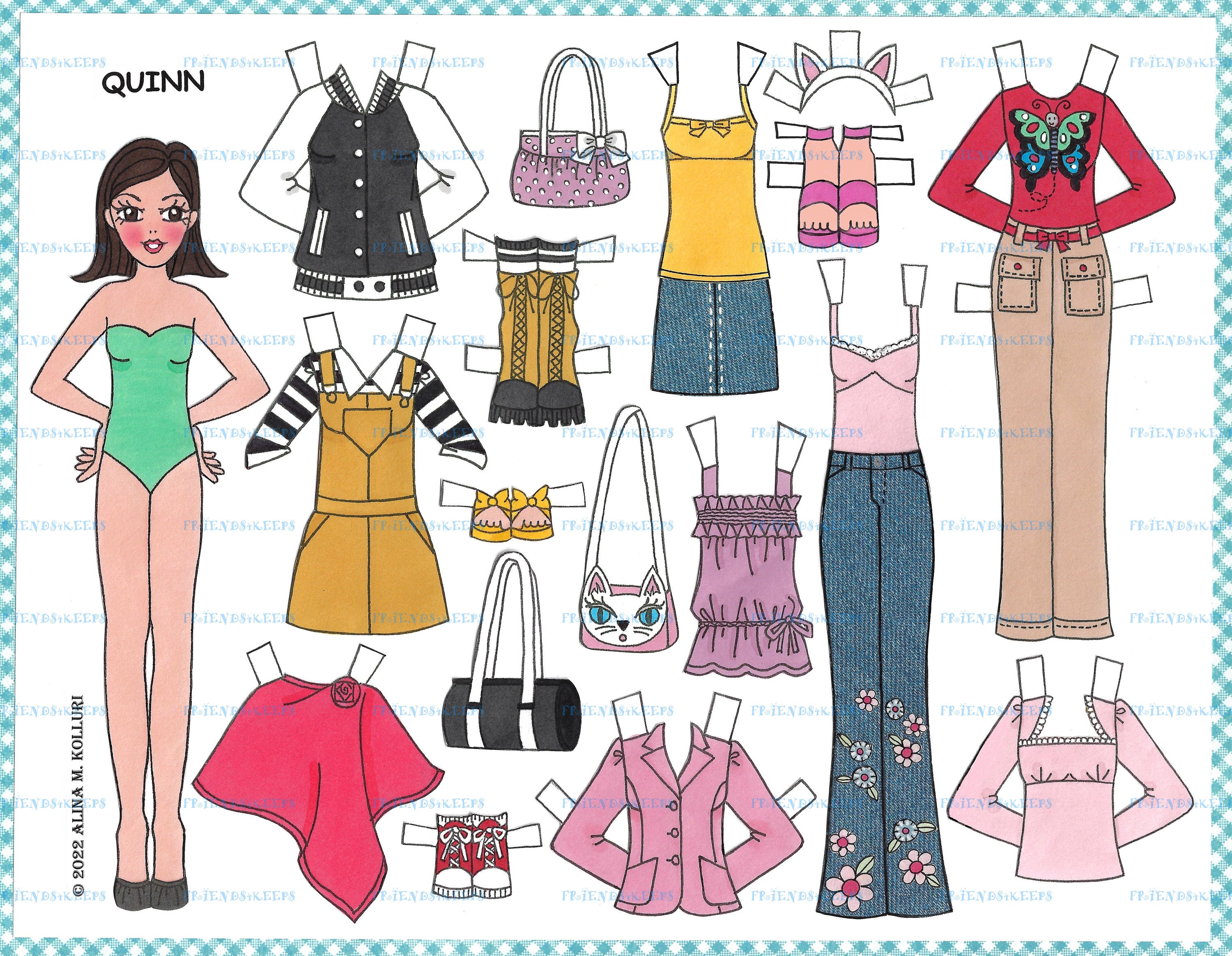 アート・デザイン・音楽 Klaudia Schiller 152 Paperdolls No. 266 Printable TEEN SCENE 