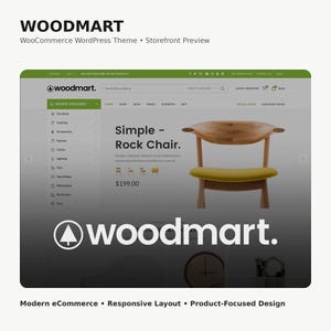 WoodMart WooCommerce WordPress Theme | Responsive Ecommerce Website Theme | Online Store Website Design | Digital Download