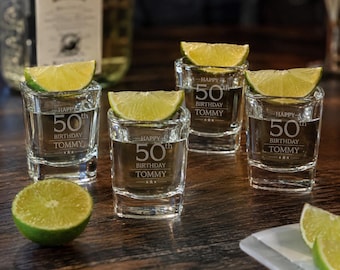 Engraved Shot Glass Personalized Shot Glass Gift for Party Family Friends Party Shot Glasses, Birthday Shot Glasses Anniversary Gift for Her
