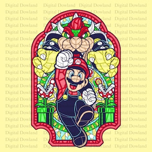 Mario stained glass - Etsy 日本