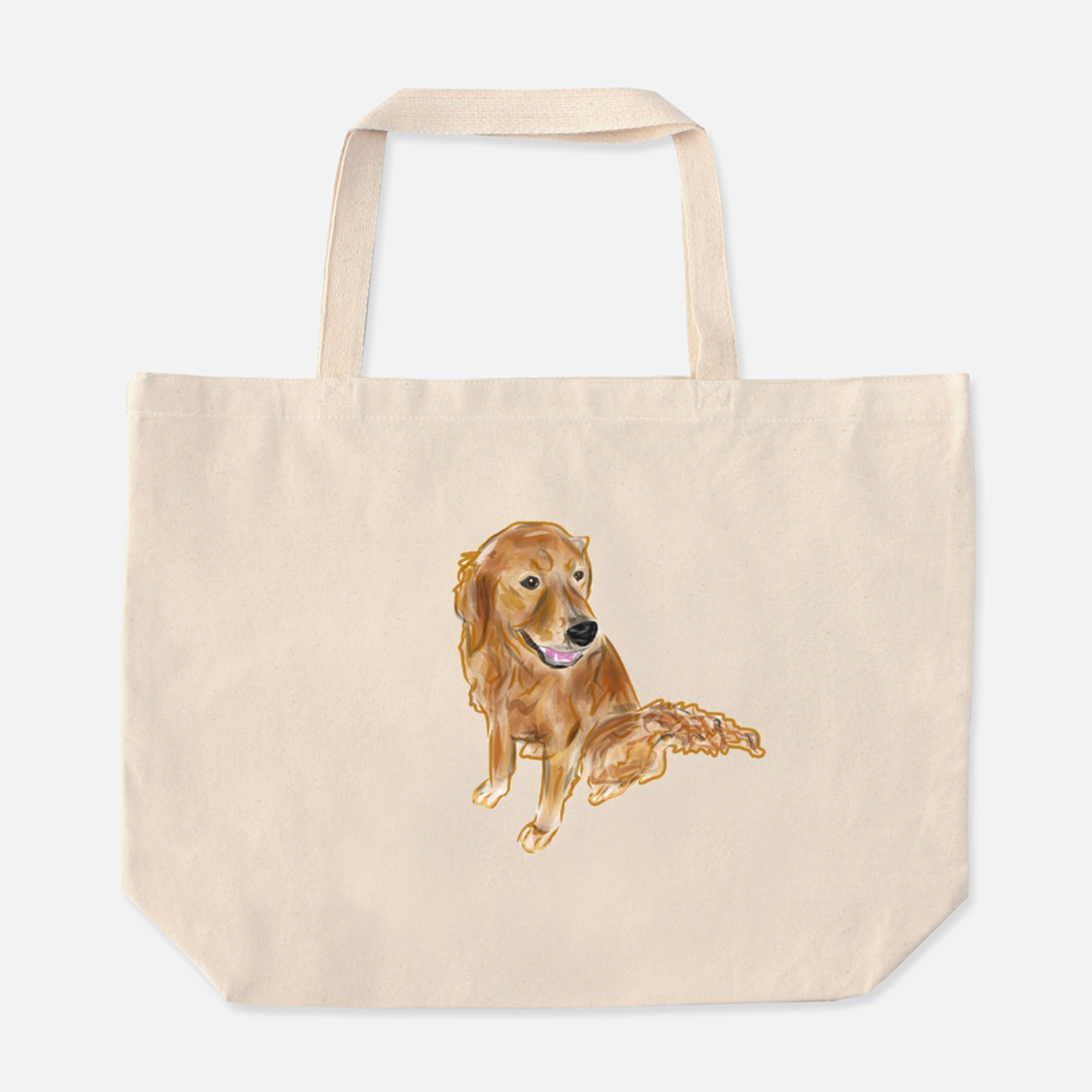 golden retriever tote bag