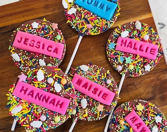 Personalized Chocolate Party Lolli's