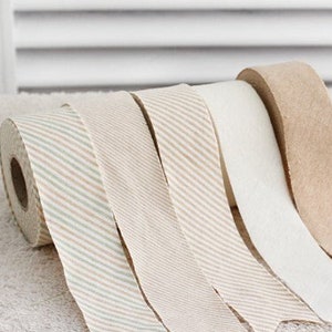 Stripe Organic Cotton Knit Bias, Bias Breedte 4 cm - 5 Stijlen - 10 yards, By the Roll / 70791