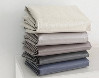 Laminerat linneblandat vattentätt tyg, enfärgade, 136 cm brett, icke-blank TPU-beläggning - metervara 40187-1