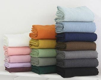 Cotton Double Gauze, Crinkle Gauze, Yoryu Gauze in 17 Colors - By the Yard 94751-1