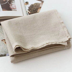 Linen Blend Fabric, Natural Color Linen - Fabric By the Yard 92761