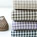 Cotton Plaid Gauze, Washing Gauze, Double Gauze, 5 mm Check - Navy, Violet, Brown or Beige - 59" Wide - By the Yard 101099
