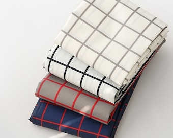 Checkered Waterproof Fabric, Square Check Waterproof, Geometric - 58 Inches Wide - By the Yard  /53202