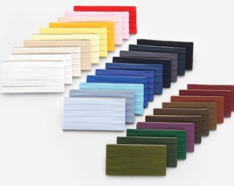 Folded Cotton Bias, Easy Bias, Notions, Trims, 30 Solid Colors, Quality Korean Fabric, 3 Yards, By the Pack /50527