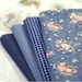 Blue Cotton Fabric - Choose From 4 Patterns - By the Yard 50797