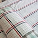 Cotton Fabric in 2 Types Blue Red Checks or Stripes per Yard 1794