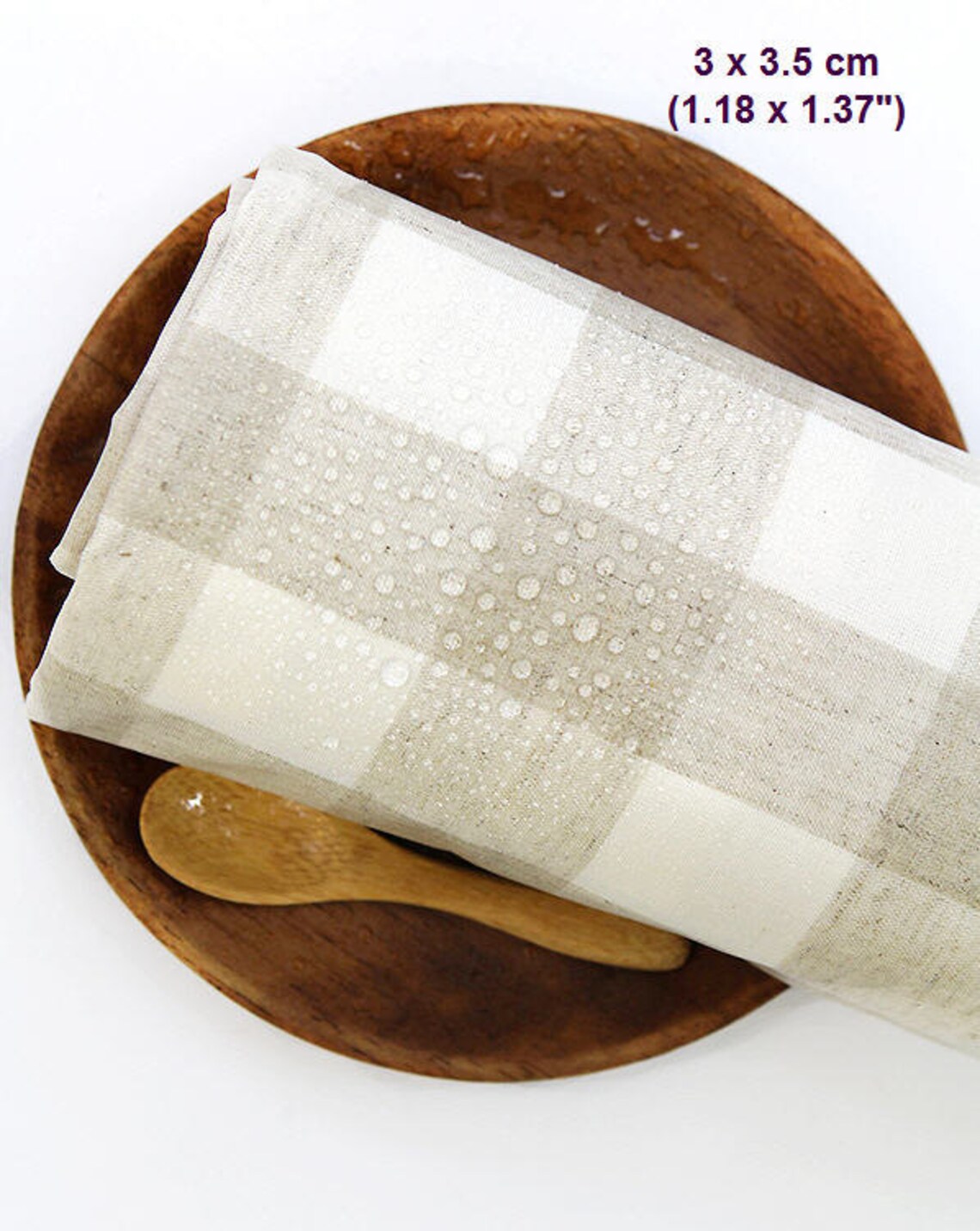 Laminated Linen Blend Waterproof Fabric by the Yard /23343 Etsy