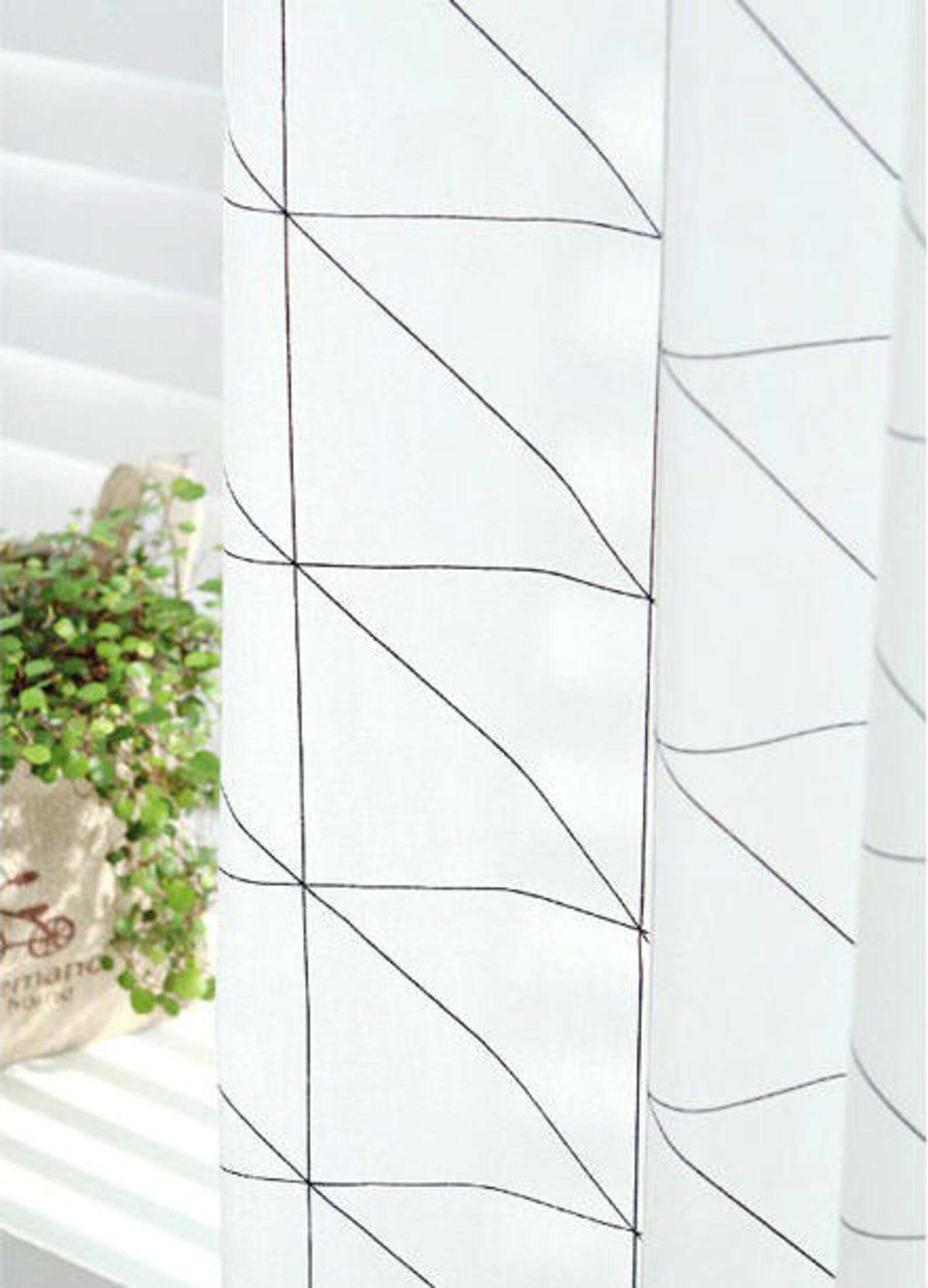 Black Lines Cotton Fabric Black on White Geometric By Etsy
