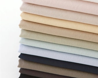 Gabardine Air Twill Cotton Fabric, Lightweight Gabardine Fabric - 58 inches wide - In 12 Colors - Fabric By the Yard