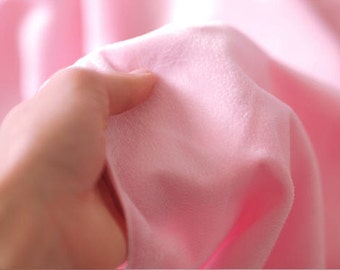 1 mm Smooth Cuddle Minky Fabric Light Pink, Quality Korean Fabric By the Yard 49308