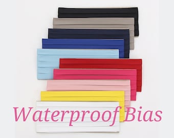 Folded Waterproof Bias, Easy Bias, Notions, Trims, 10 Solid Colors, Quality Korean Fabric, 3 Yards, By the Pack /38394