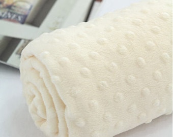 Minky Dimple Dot - Crema - cortado a medida 43049 Serie Melody