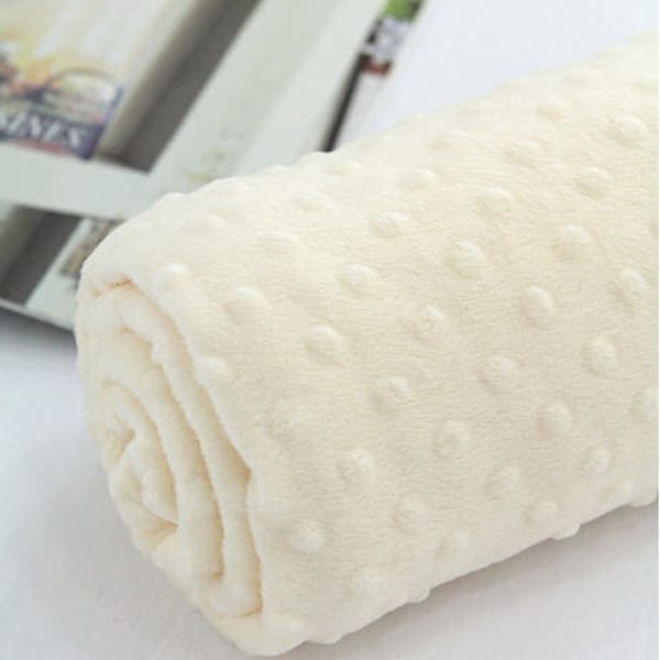 Minky Dimple Dot - Cream - By the Yard 43049 Melody Series