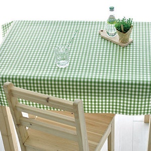Laminated Cotton Fabric - Green Plaid - By the Yard 82948 78006-1 image 5