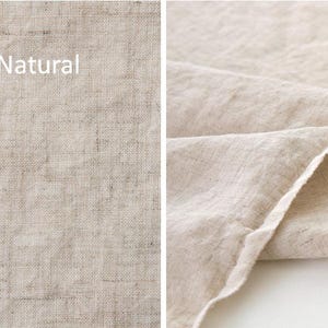 Förtvättat massivt linne-tenceltyg, 137 cm brett, 12 färger, koreanskt kvalitetstyg, måttbeställt bild 3