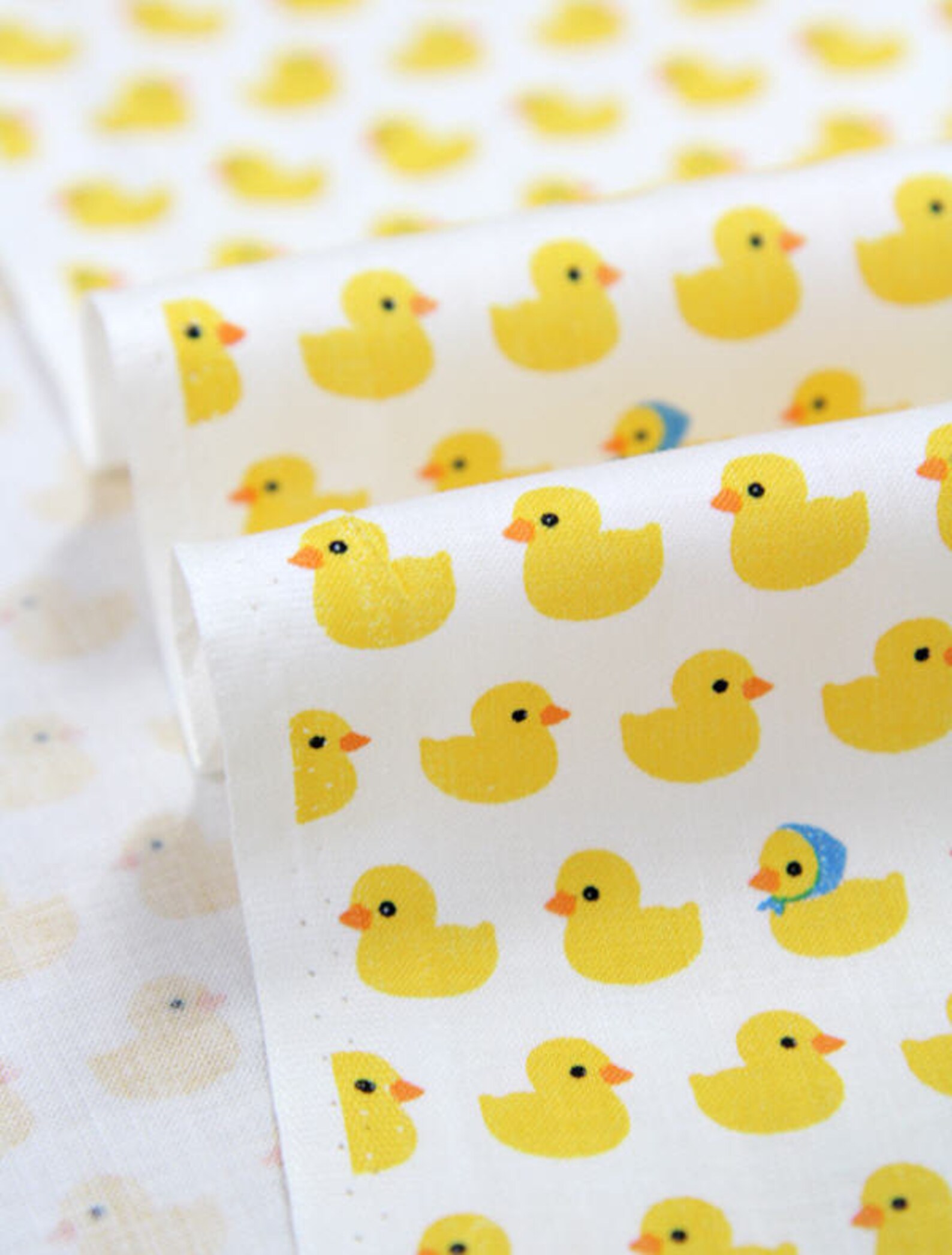 Yellow Ducks Cotton Fabric By the Yard 74296 Etsy