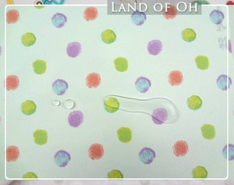 Waterproof Fabric Pastel Dots, Quality Korean Fabric By the Yard WM