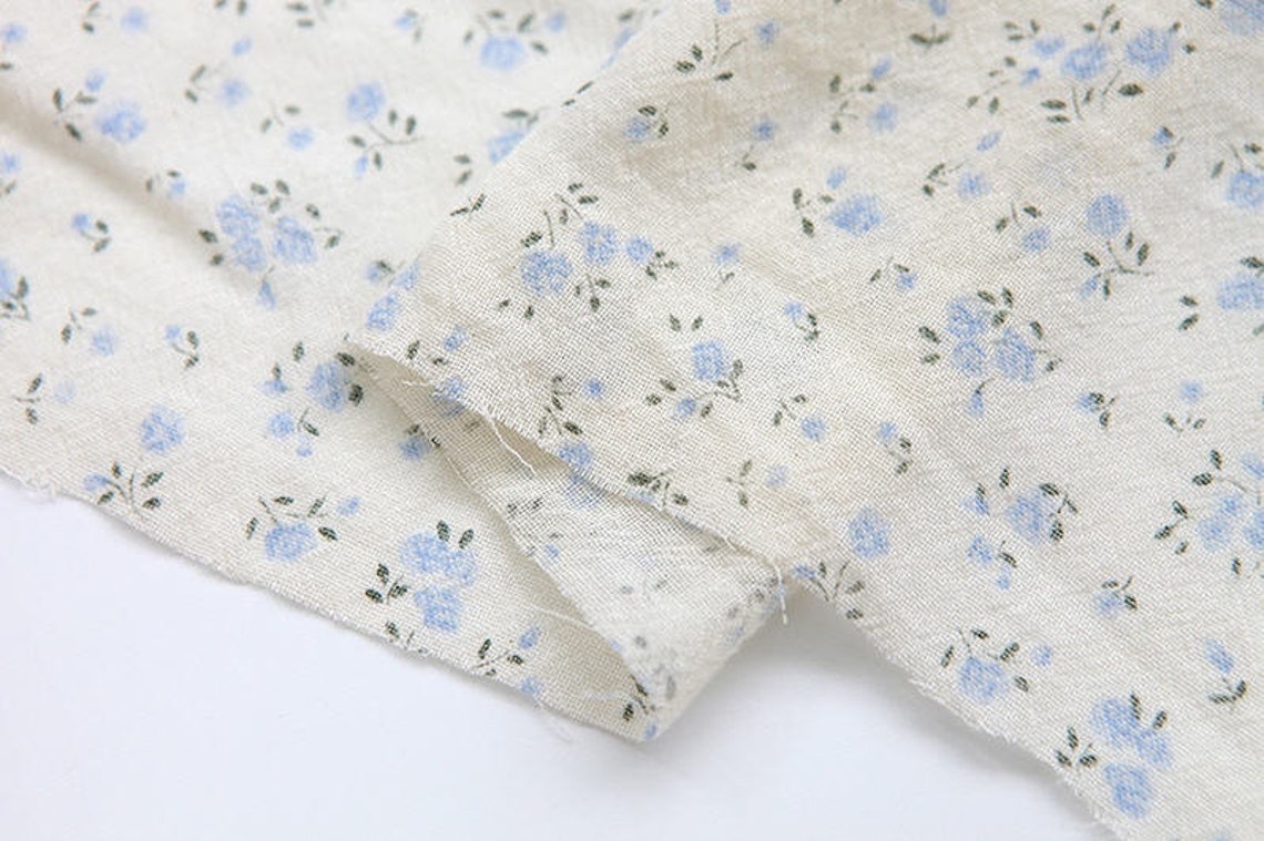 Flowers Cotton Gauze Fabric Floral Gauze Fabric Cotton Gauze Etsy