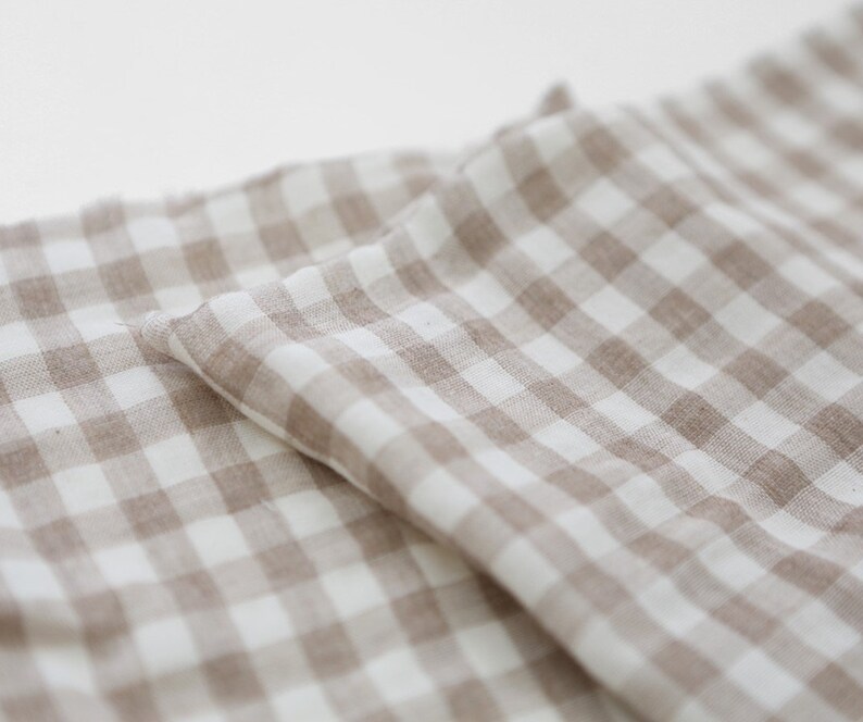 Checkered Cotton Double Gauze Fabric Double Sided Gauze Etsy
