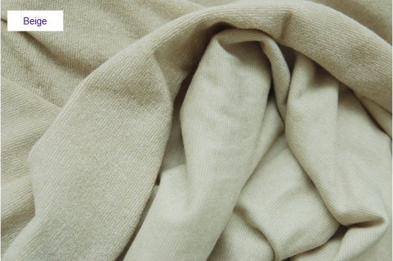 Organic Cotton Terry Cloth Knit Fabric in 3 Colors by the Yard Etsy