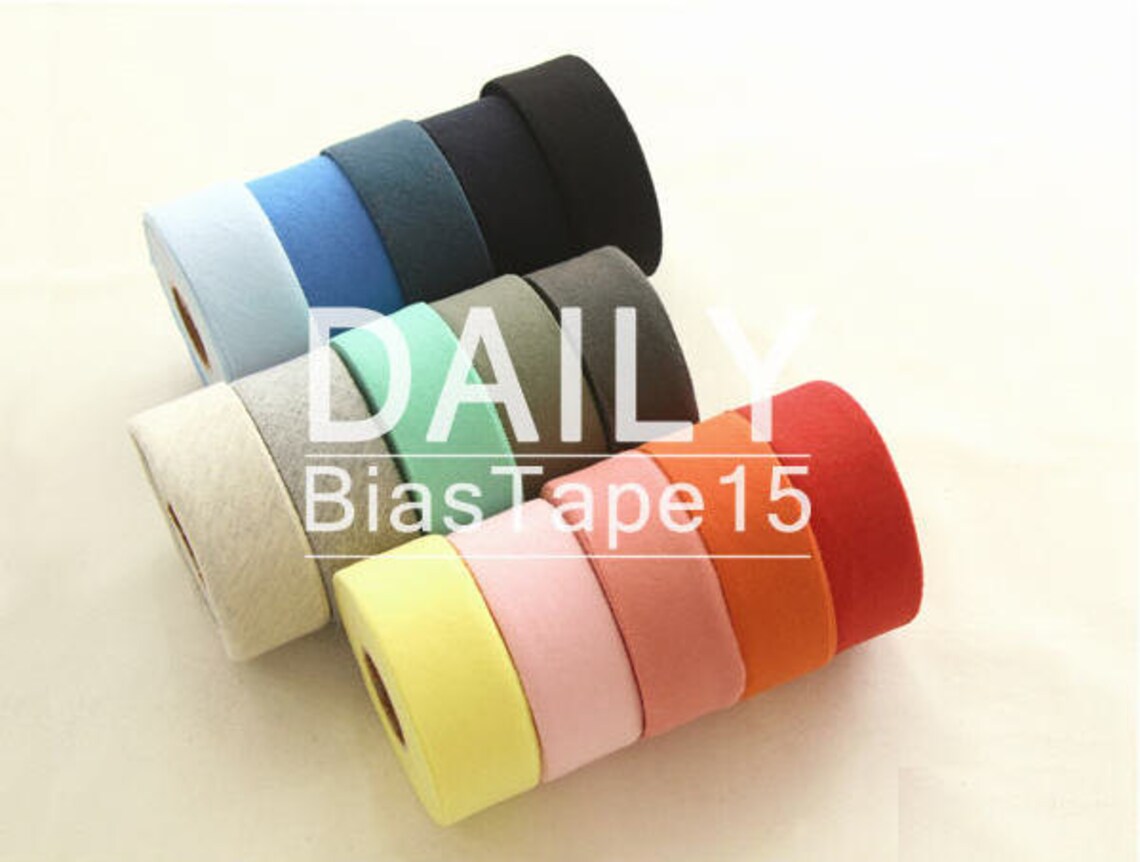 Cotton Knit Bias Tape Choose From 15 Colors 3.4 Cm Wide Etsy