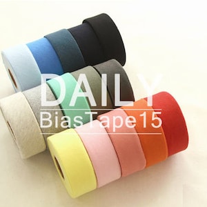 Cotton Knit Bias Tape - Choose From 15 Colors - 3.4 cm Wide (1.4 inches) 60322 - GJ - 65