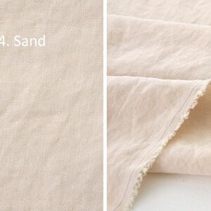 Förtvättat massivt linne-tenceltyg, 137 cm brett, 12 färger, koreanskt kvalitetstyg, måttbeställt bild 6