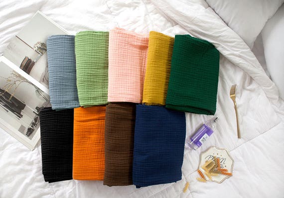 Brown Wrinkled Cotton Gauze, Double Gauze, Brown Gauze Brown Wrinkled Cotton Gauze, Double Gauze, Brown Gauze