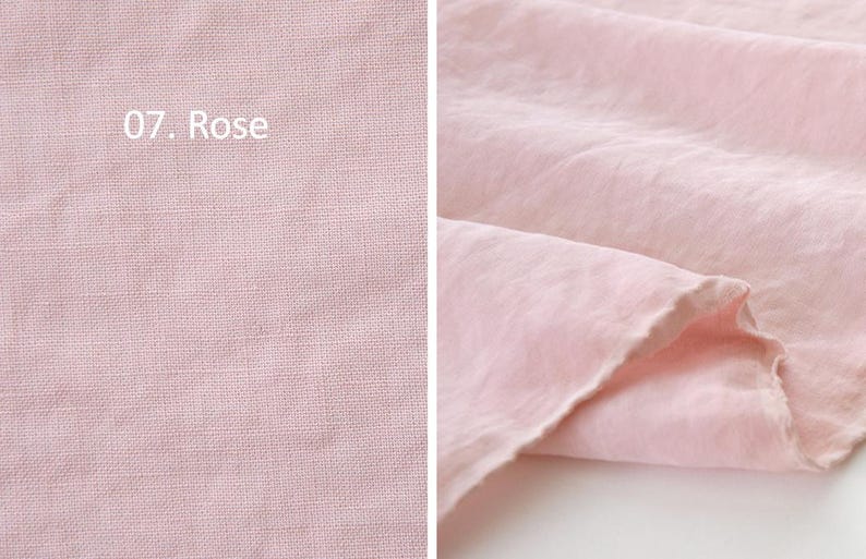 Förtvättat massivt linne-tenceltyg, 137 cm brett, 12 färger, koreanskt kvalitetstyg, måttbeställt bild 9