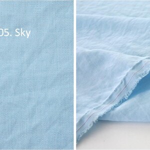 Förtvättat massivt linne-tenceltyg, 137 cm brett, 12 färger, koreanskt kvalitetstyg, måttbeställt bild 7