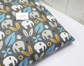 Elephants Cotton Fabric - Gray - By the Yard 43333  56859-1