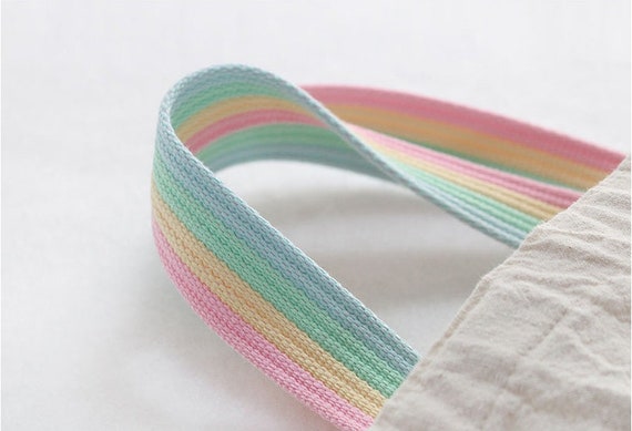 Pastel Rainbow Webbing, 1.18 Strap, 2 Yards, Bag Strap, Bag Webbing Strap,  Purse Strap, Belt, Dog Collar, Sewing Supplies /57344 